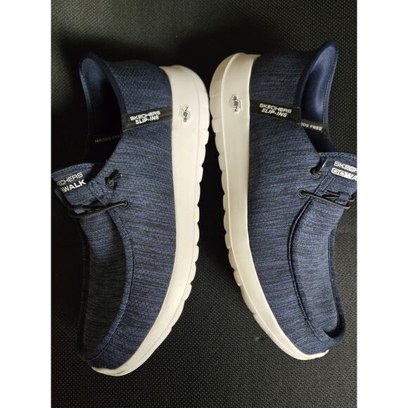 SKECHERS Go Walk Max-Free hands Slip-ins Men's NAVY size US 10.5 - Picture 8 of 9